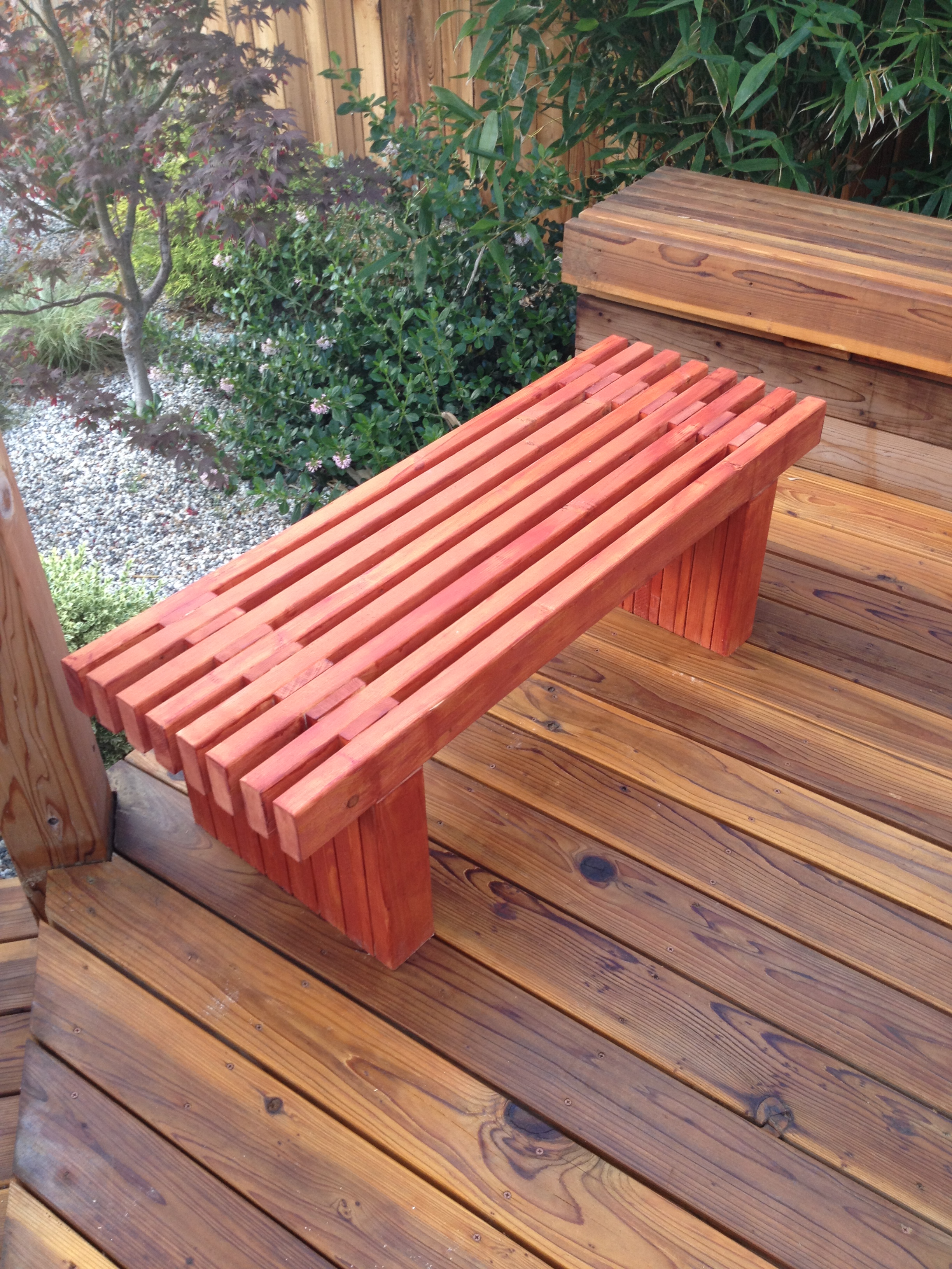 Woodworking Raised Planter Box and Bench Casa de Wade